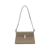 Beige Calf Leather Bos Taurus Shoulder Bag